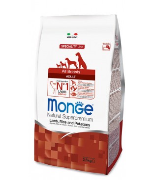 MONGE MINI ADULT 7,5 kg GRAMMI AGNELLO E RISO