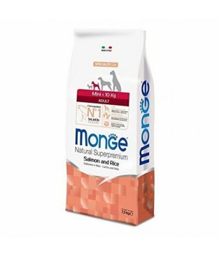 MONGE MINI ADULT da kg 7,5  salmone e riso da 